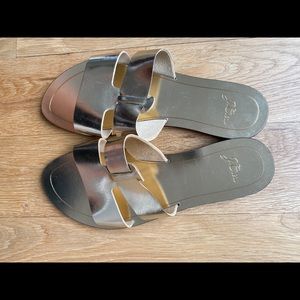 Jcrew gold sandals